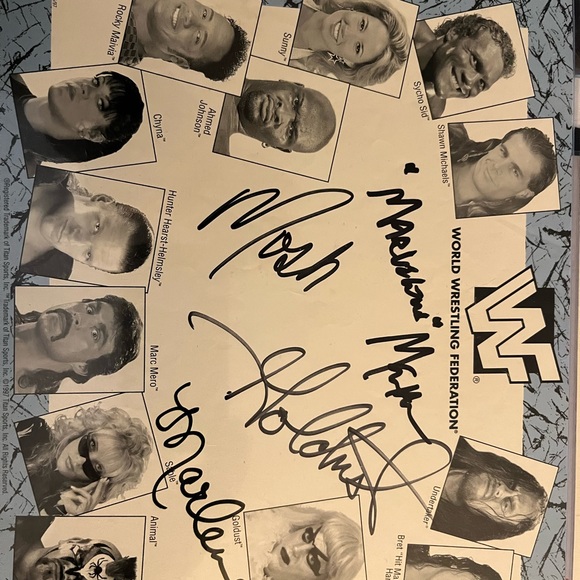 Wwf Matt signed by mosh Marlena mark mero and golddust - Picture 1 of 1